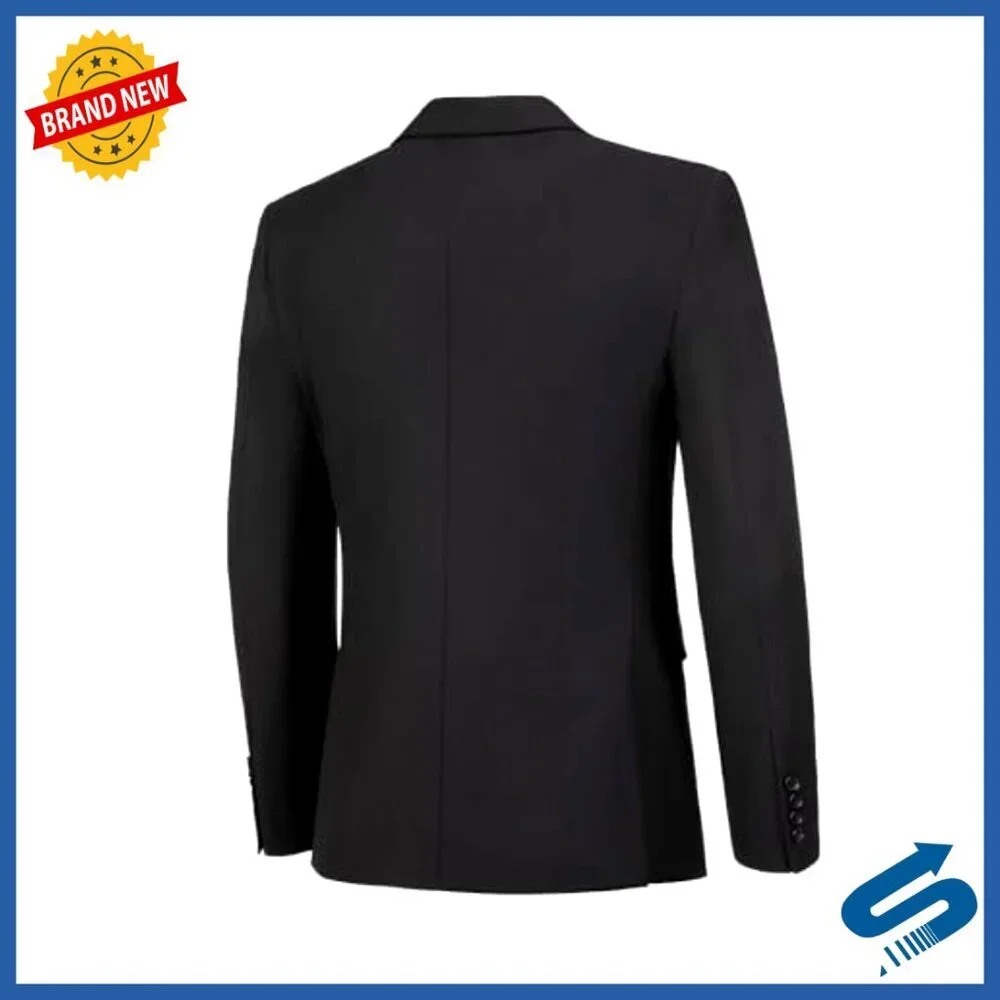 Slim Fit Sport Coat Blazer Two Button Notch Lapel Pockets Wedding Business